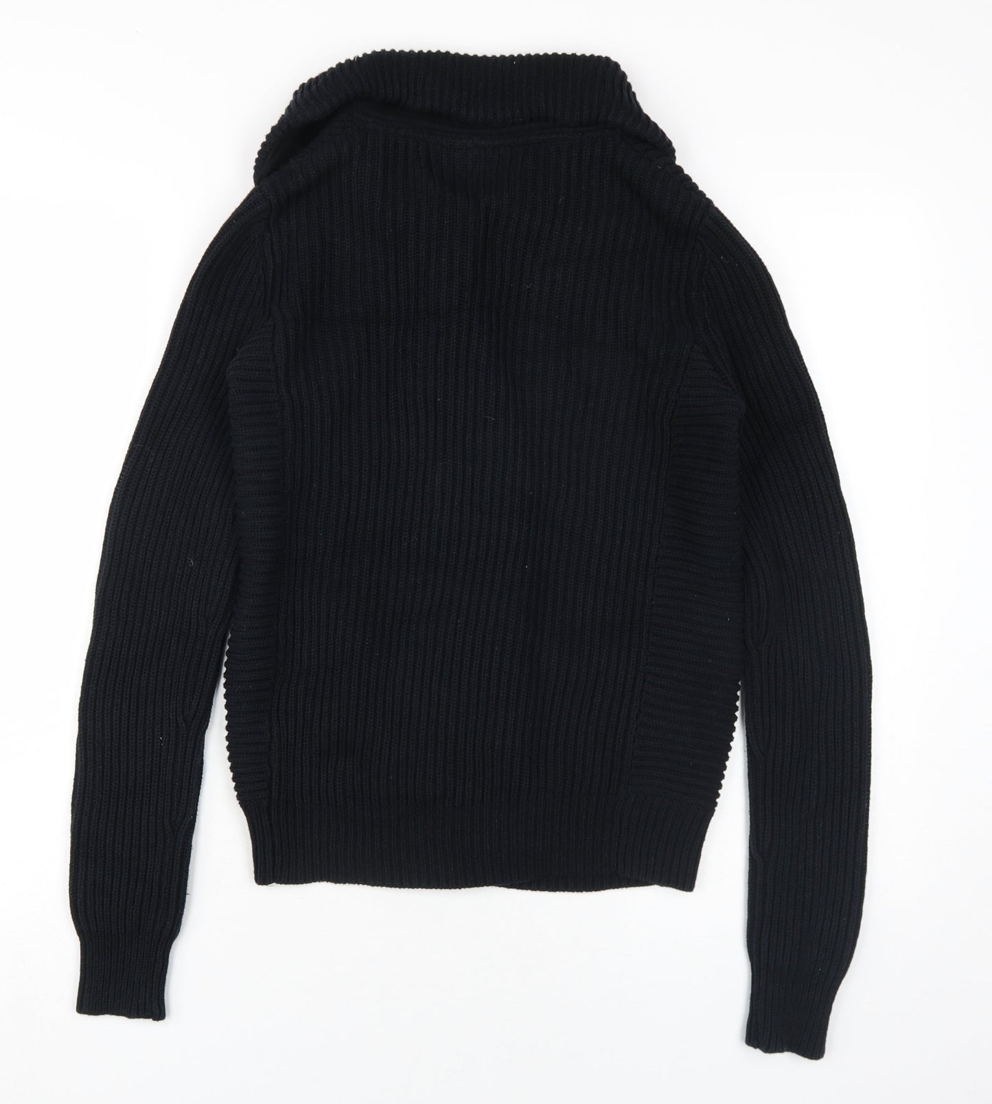 Musto Women's Black Full Zip Cotton Jumper Size 10