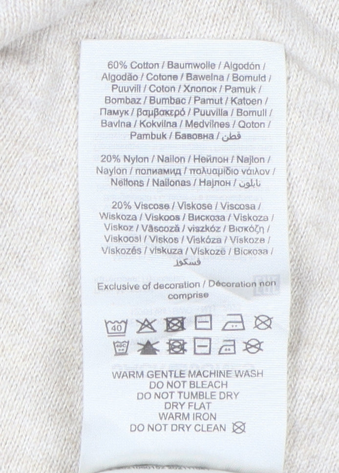 Jack & Jones Beige Knit Pullover Jumper Medium