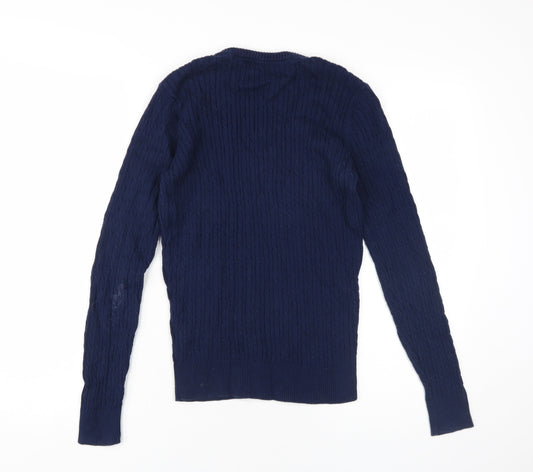 Crew Clothing Co. Women's Blue V-Neck Pullover, Size 12