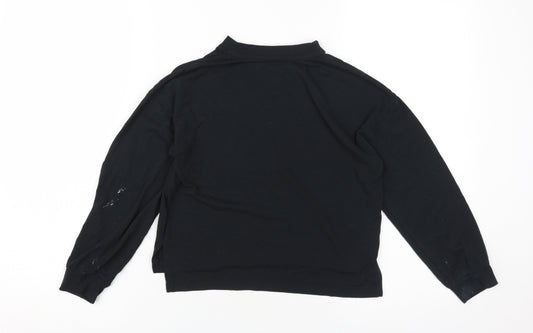 Nike Unisex Kids Black Long Sleeve Pullover Top S