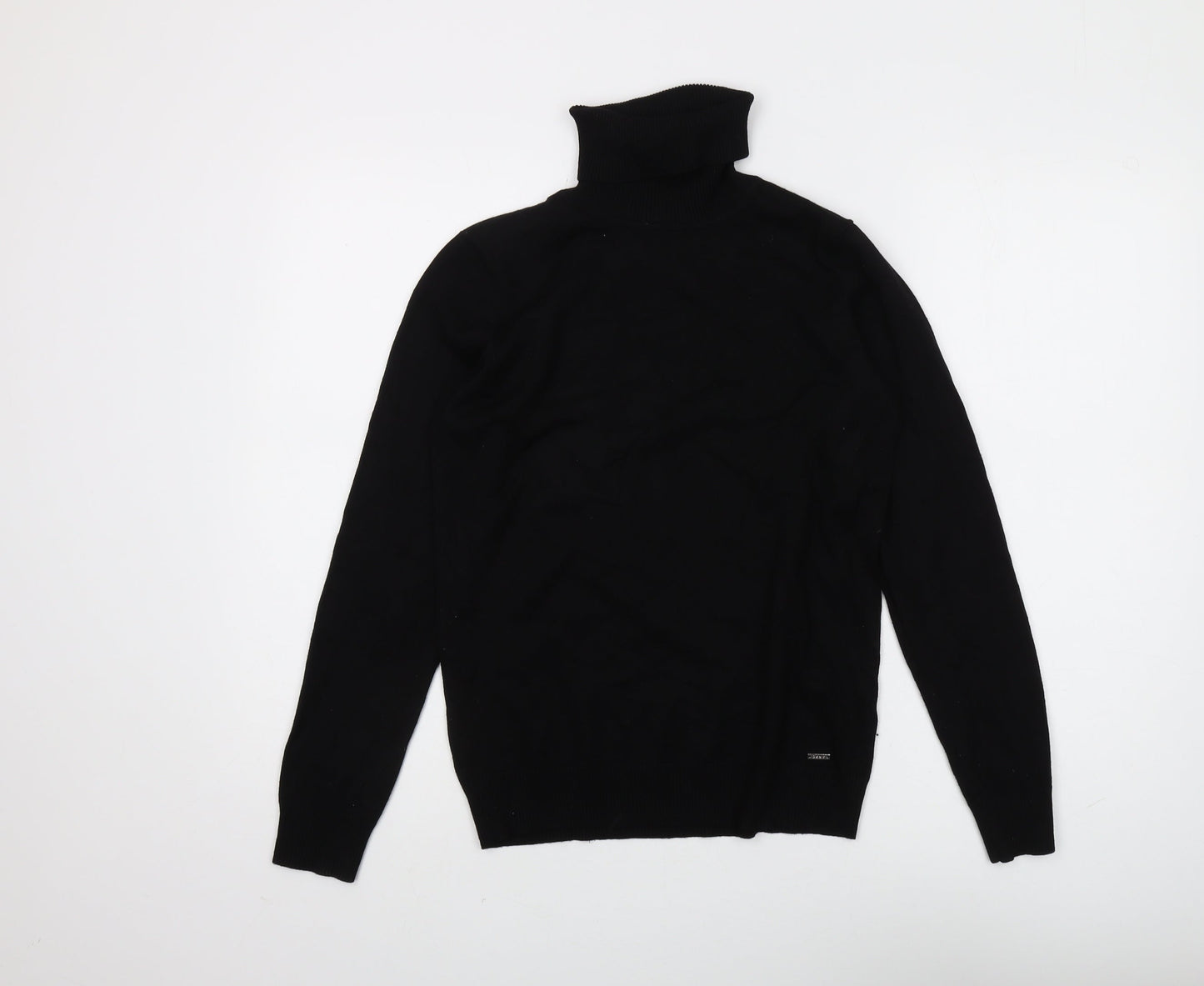 DKNY Women's Black Roll Neck Pullover Jumper, Size S