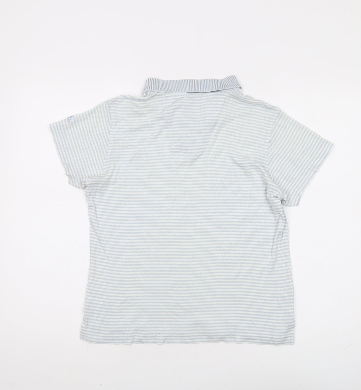 Adidas Unisex Blue Striped Polo Shirt M