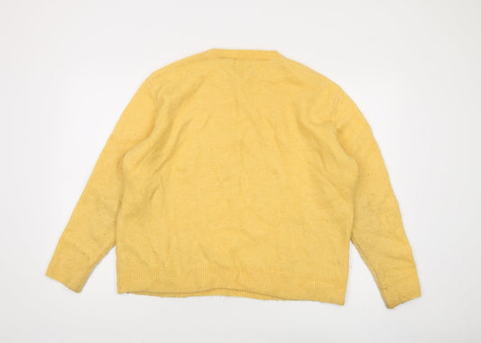 Superdry Women's Yellow Crew Neck Jumper Size 10