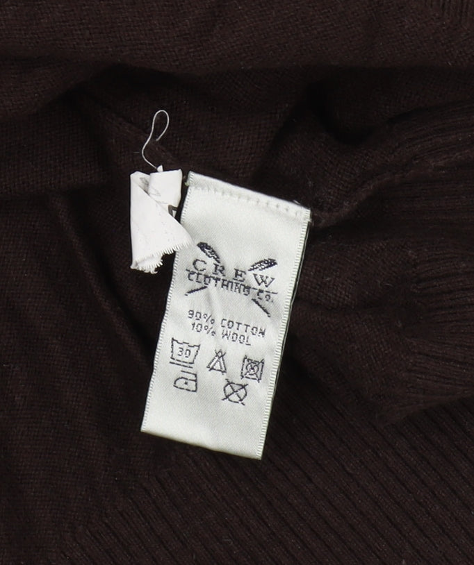 Crew Clothing Co. Men's Brown V-Neck Pullover Jumper L