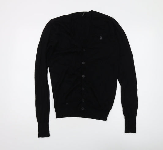 AllSaints Women's Black V-Neck Cardigan Size M