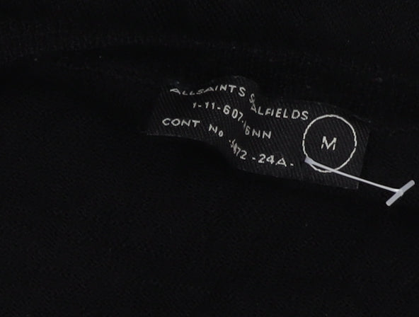 AllSaints Women's Black V-Neck Cardigan Size M