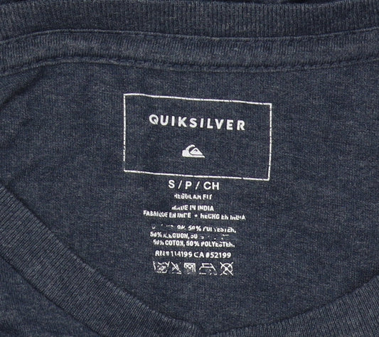 Quiksilver Men's Blue Graphic T-Shirt, S, Regular Fit
