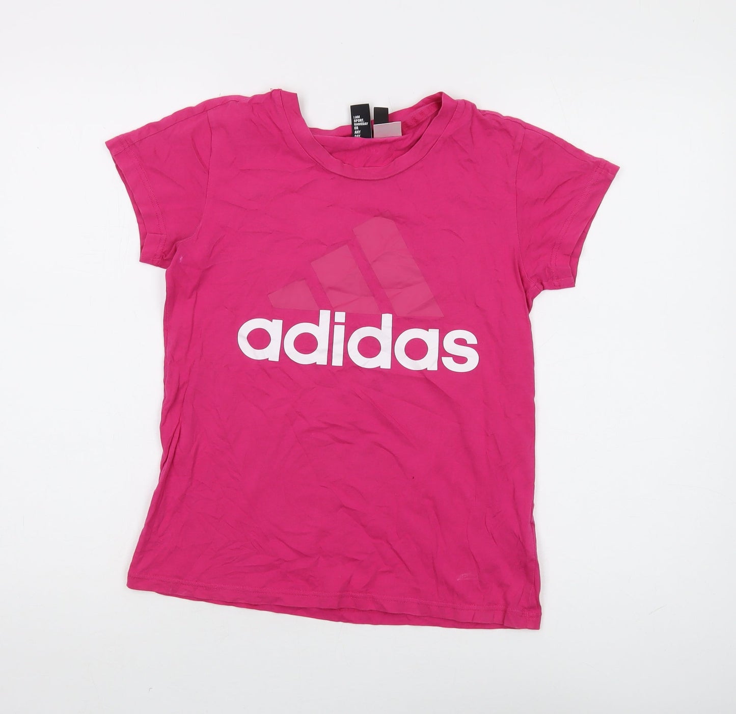 Adidas Pink Unisex T-Shirt, S, Casual Sportswear, 100% Cotton