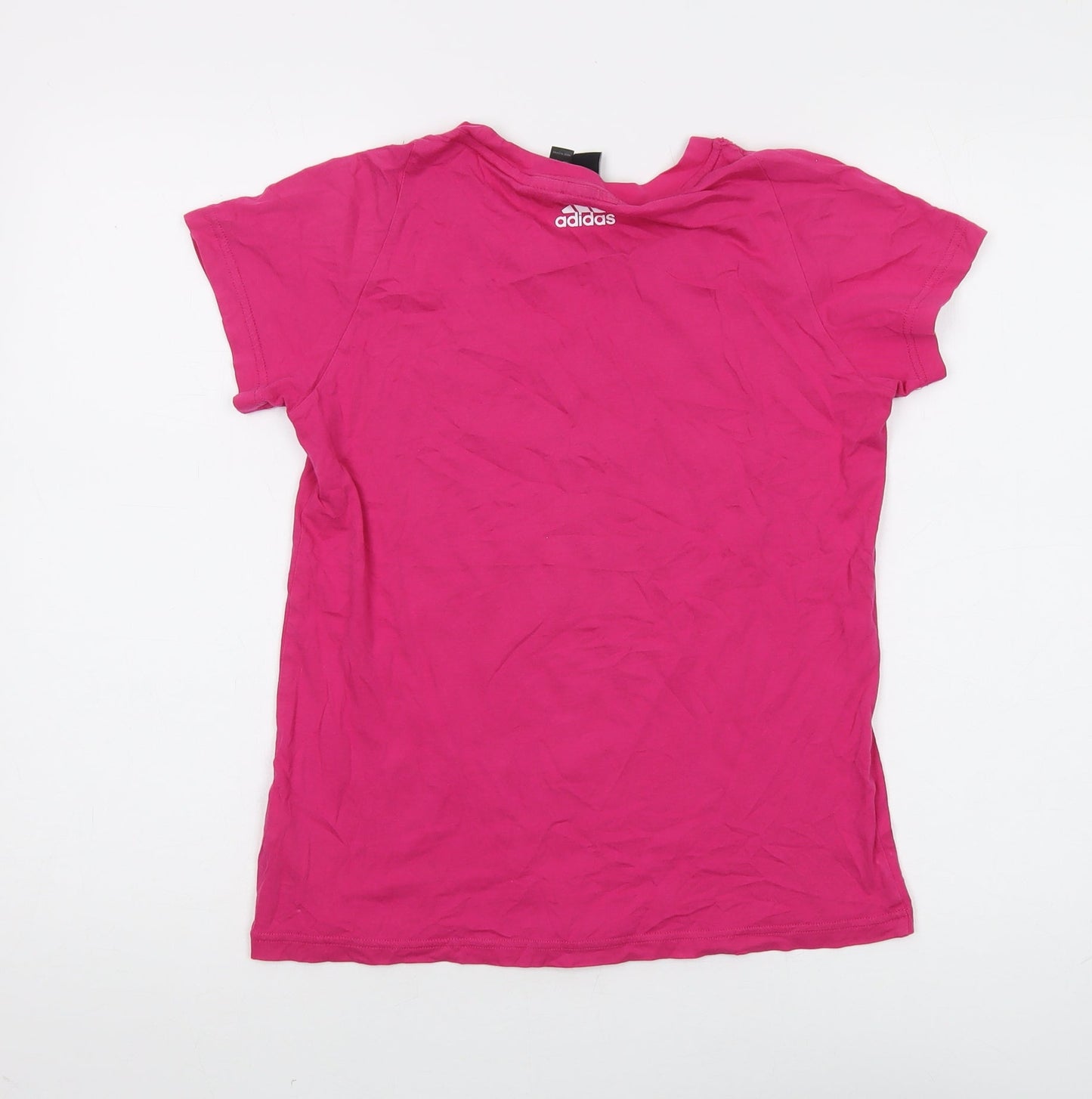 Adidas Pink Unisex T-Shirt, S, Casual Sportswear, 100% Cotton