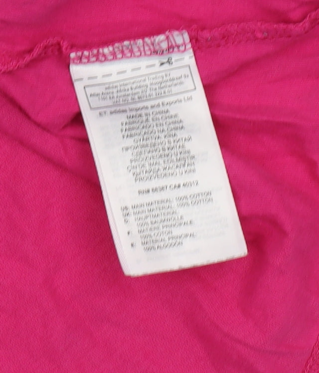 Adidas Pink Unisex T-Shirt, S, Casual Sportswear, 100% Cotton