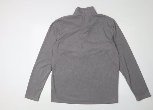 Brasher Men's Grey Lightweight Fleece 1/4 Zip Hoodie - L