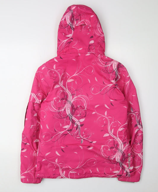 TOG 24 Women's Pink Floral Ski Jacket, Size 10