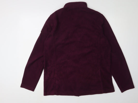 TOG24 Women's Purple Fleece Jacket Size 14 - Autumn Winter