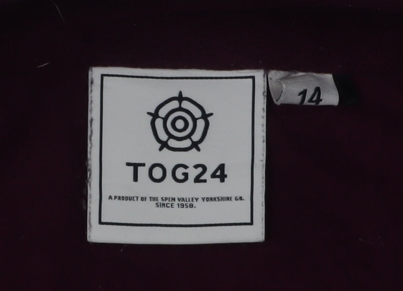 TOG24 Women's Purple Fleece Jacket Size 14 - Autumn Winter