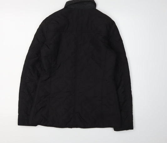 Dorothy Perkins Women's Black Quilted Jacket Size 8
