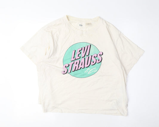 Levi's Unisex Ivory Jersey T-Shirt M with Graphic