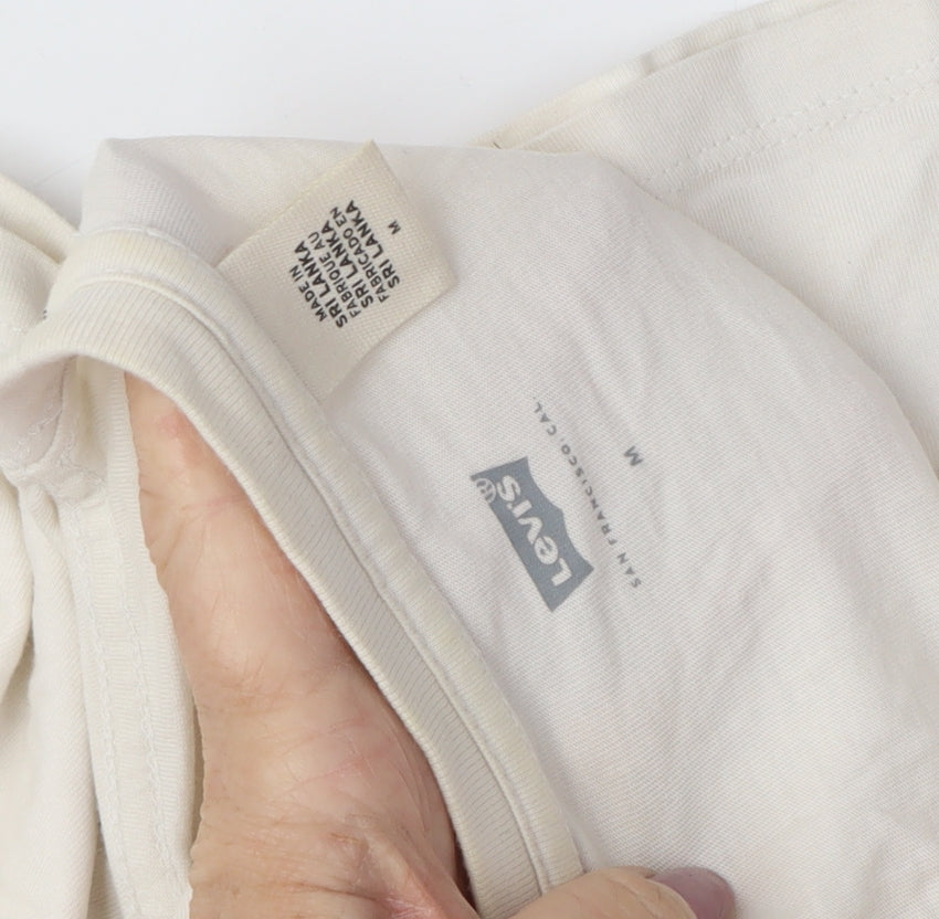 Levi's Unisex Ivory Jersey T-Shirt M with Graphic