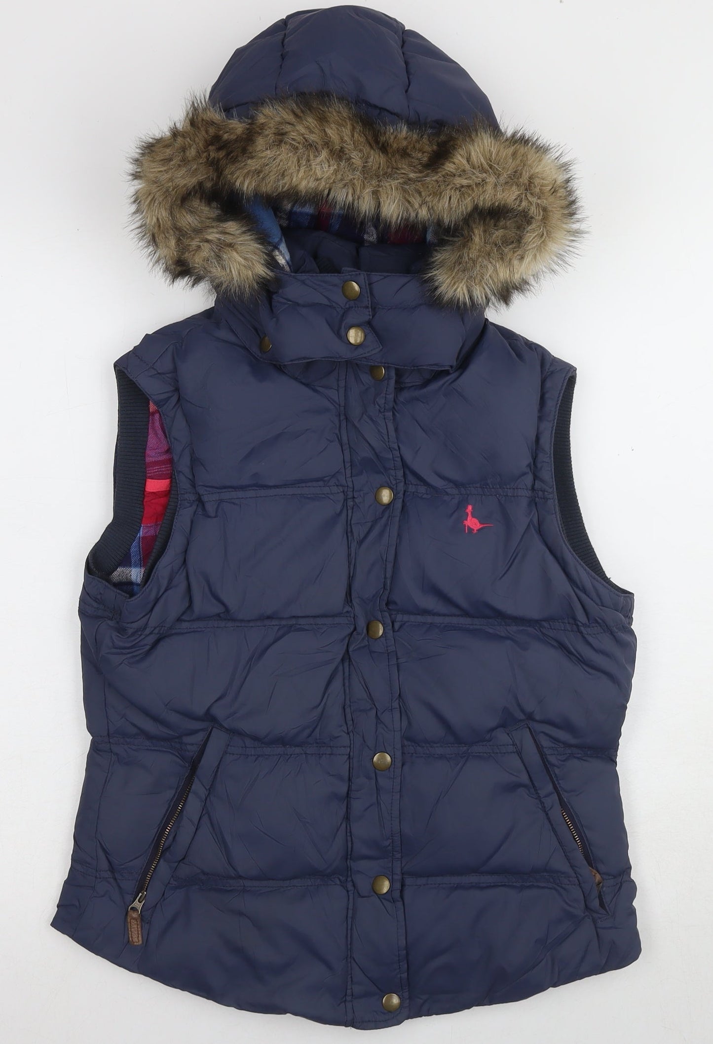 Jack Wills Women's Blue Puffer Waistcoat Size 10