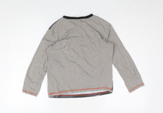 Nerf Boys Grey Camouflage Long Sleeve Jersey T-Shirt 9-10 Years