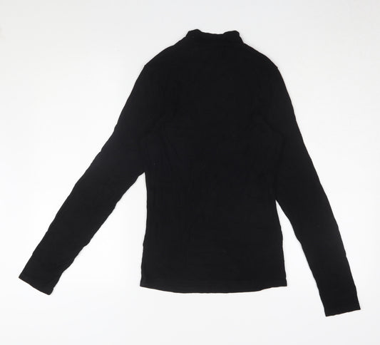 Ted Baker Women’s Black Slim T-Shirt, Size 2, Long Sleeve