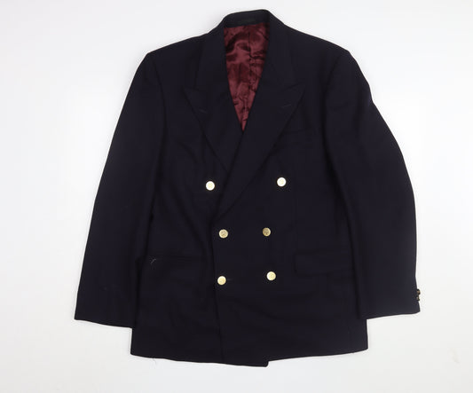 Magee Men's Black Regular Double-Breasted Blazer 40R