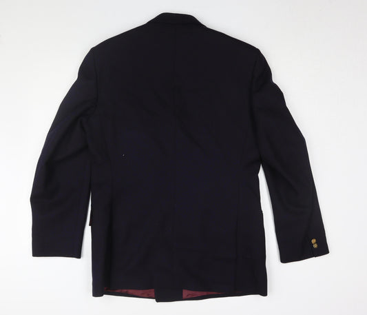 Magee Men's Black Regular Double-Breasted Blazer 40R