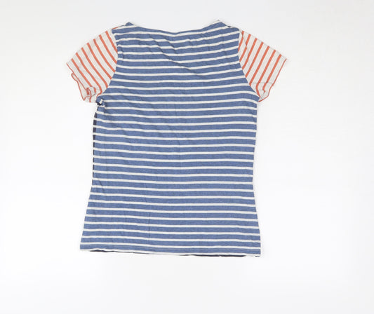 Boden Women's Multicoloured Striped T-Shirt Size 8