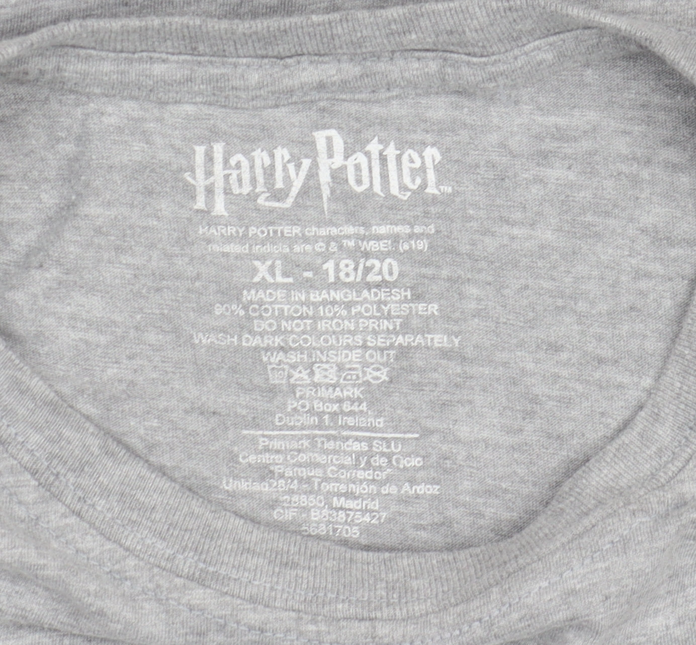Harry Potter Men’s Grey Slytherin T-Shirt XL
