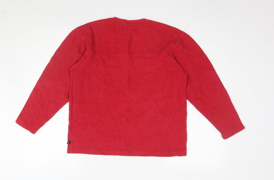 GAP Unisex Red Cotton Long Sleeve T-Shirt Size 12