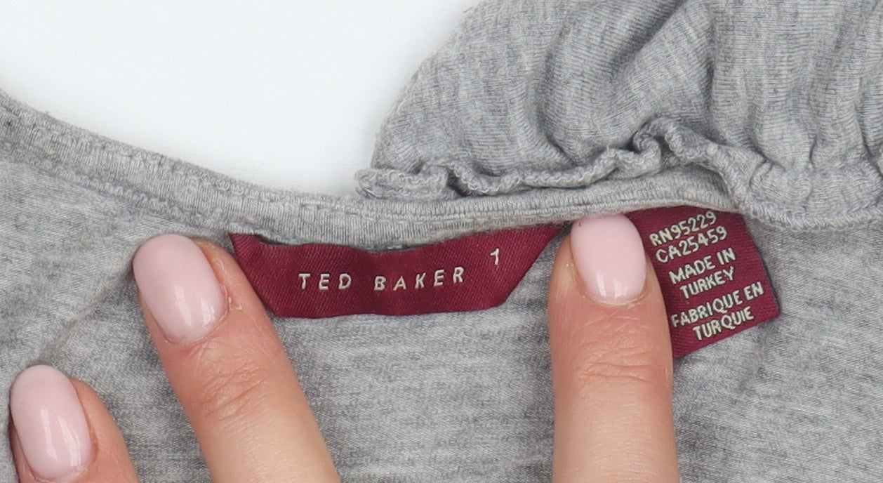 Ted Baker Women's Grey Sleeveless Tank Top Size 6