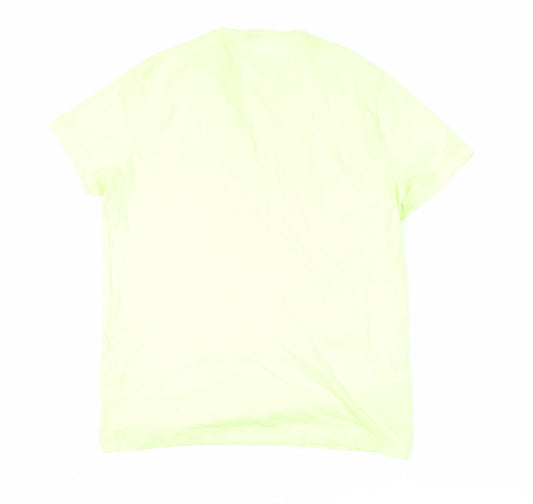 Tommy Jeans Men's Green Medium Logo T-Shirt