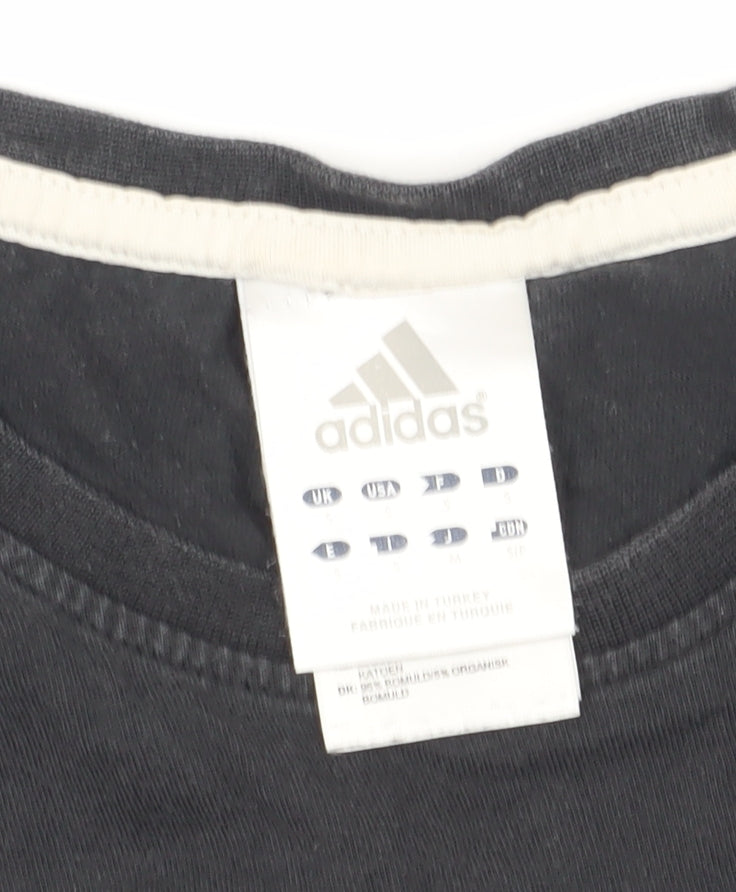Adidas Women's Black Cropped Tee M Casual Sports Top