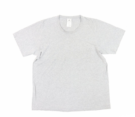 Mens UK Size L adidas Grey Cotton Blend T-Shirt