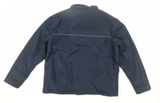 Slazenger Men's Blue Jacket Lined Polyester Zip L