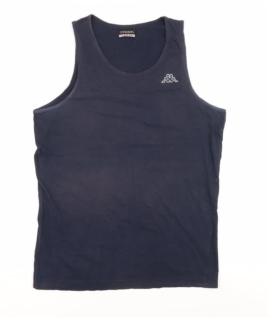 Kappa Men's Blue Tank Top Large Sleeveless