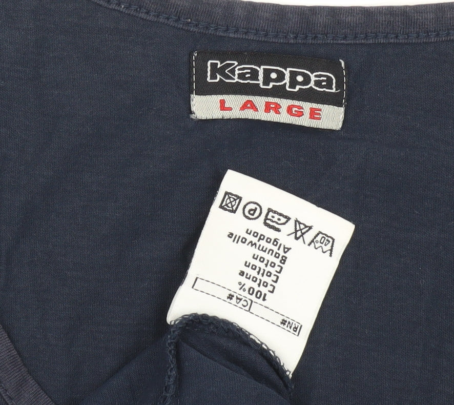 Kappa Men's Blue Tank Top Large Sleeveless