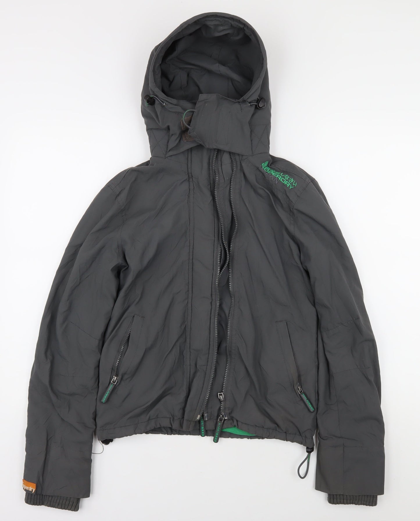 Superdry Men's Grey Hooded Windbreaker Jacket Small