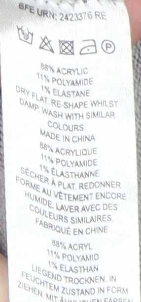 Brand and care label for French Connection Women's Grey Roll Neck Jumper M
