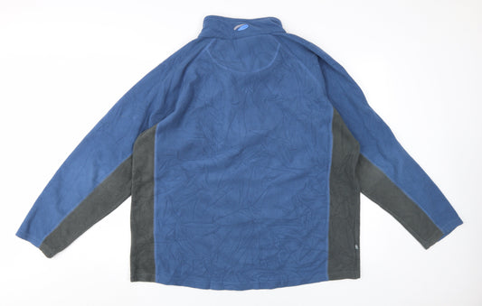 Mountainlife Men's Blue XL Fleece 1/4 Zip Sweatshirt