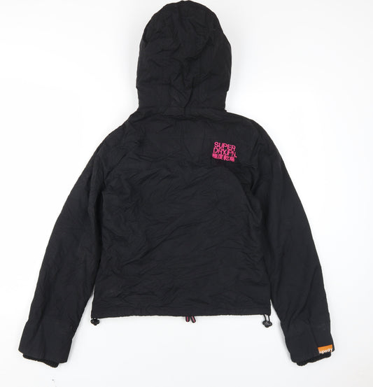 Superdry Women's Black Hooded Jacket, Size S, Casual