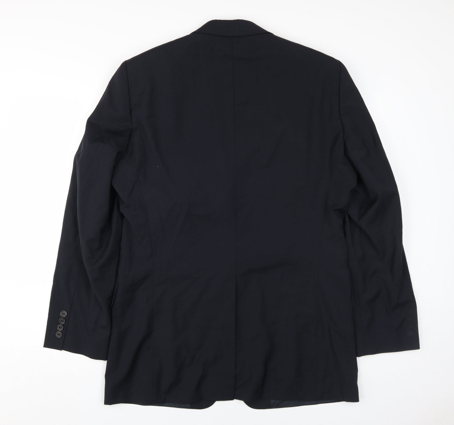 Hugo Boss Men's Black Wool Blazer, Size 40L, Formal Attire