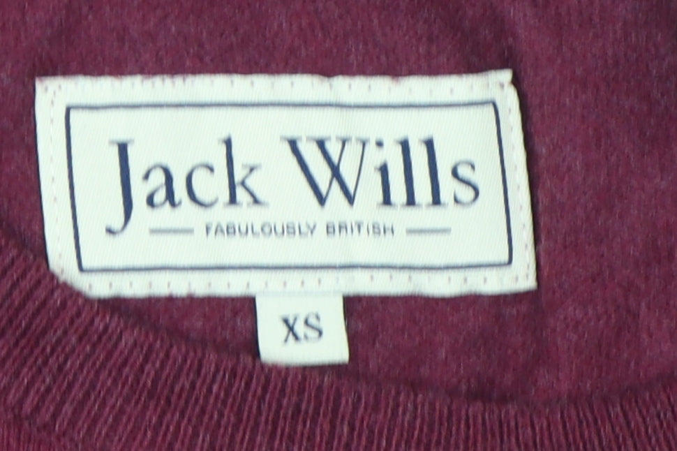 Jack Wills Men's Red Crew Neck Pullover Jumper XS
