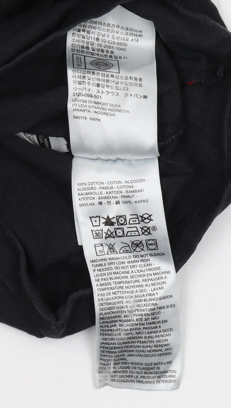 Levi's Unisex Black T-Shirt, Size S, Casual Wear