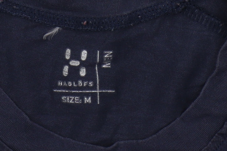 Haglöfs Men's Blue M Cotton Crew Neck T-Shirt