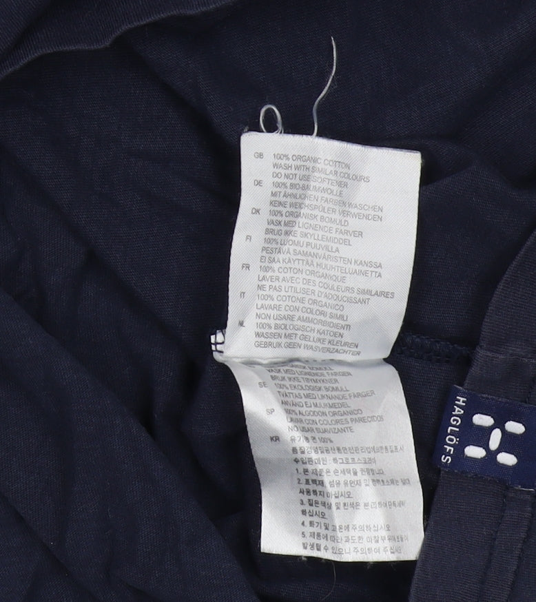 Haglöfs Men's Blue M Cotton Crew Neck T-Shirt