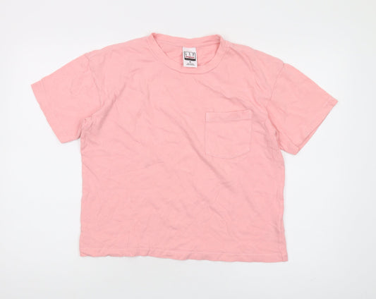 GAP Unisex Pink T-Shirt M Basic Crew Neck Stylish