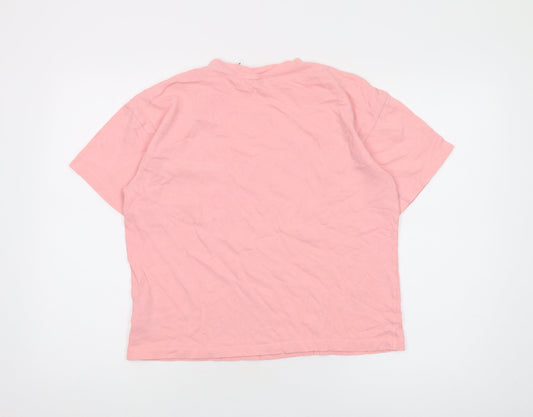 GAP Unisex Pink T-Shirt M Basic Crew Neck Stylish