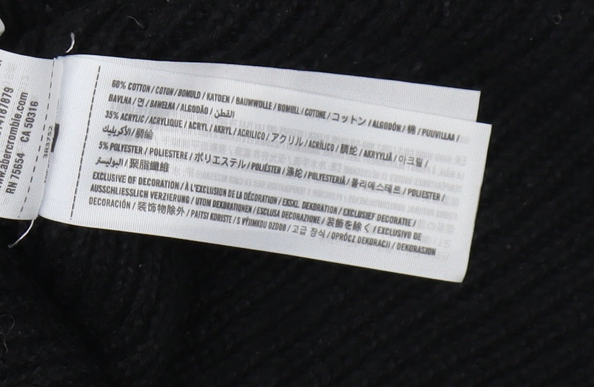 Hollister Women's Black Roll Neck Jumper - Size S