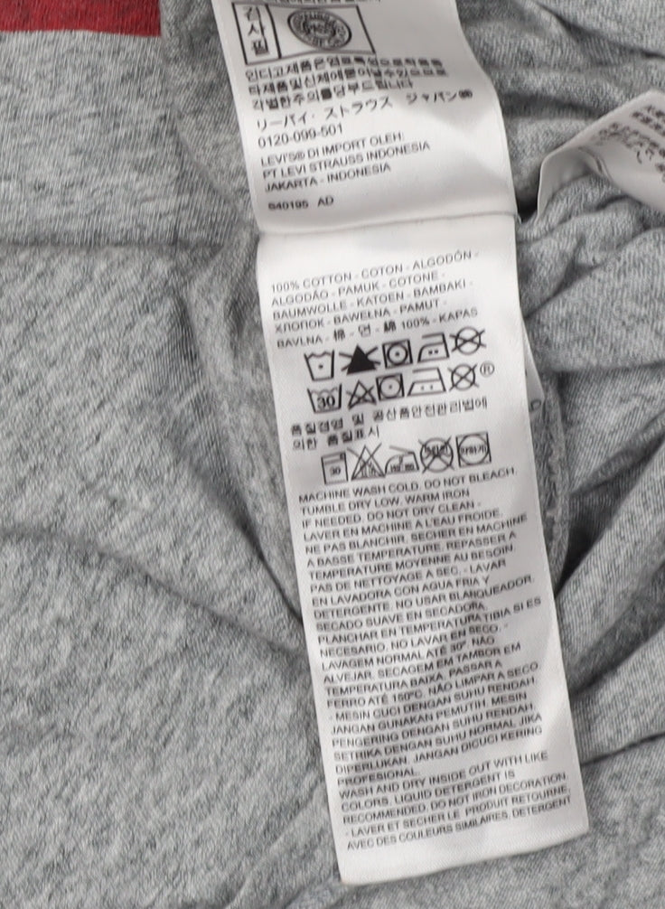Levi's Unisex Grey Cotton T-Shirt - Size M