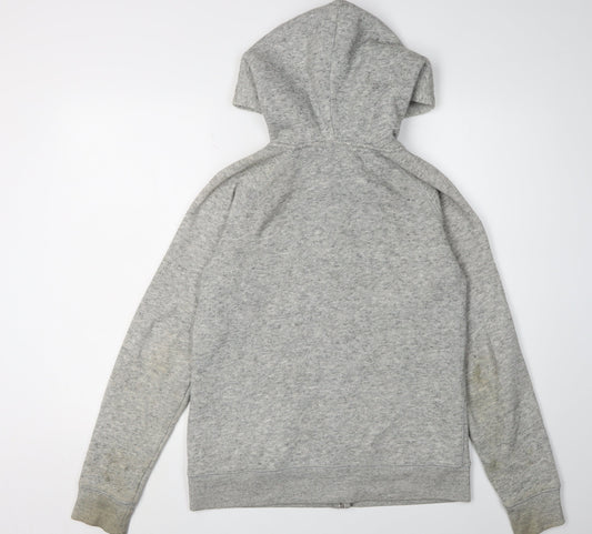 Jack Wills Women's Grey Full Zip Hoodie Size 12